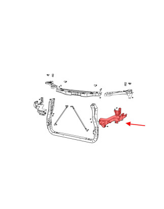 JEEP GRAND CHEROKEE IV WK2 2010-2014 PRE-RESTYLING GUIDA ANTERIORE FARI SINISTRO 5156135AA (Cod. AP-