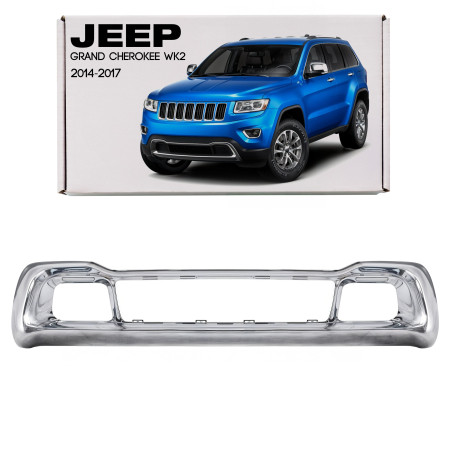 JEEP GRAND CHEROKEE IV WK2 2014-2017 PO PRIMO RESTYLING CROMATA CORNICE INFERIORE GRIGLIE PARAURTI 6