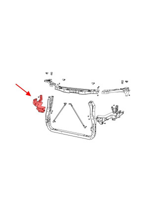 JEEP GRAND CHEROKEE IV WK2 2014-2021 DOPO IL PRIMO RESTYLING SUPPORTO FARO ANTERIORE FARI DESTRO 682