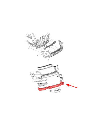 JEEP GRAND CHEROKEE IV WK2 2010-2021 SPOILER POSTERIORE PARAURTI DOPPIO SCARICO 68111469AA (Cod. AP-