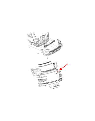 JEEP GRAND CHEROKEE IV WK2 2010-2021 DESTRA TAPPO CATARIFRANGENTE POSTERIORE PARAURTI 57010720AC (Co