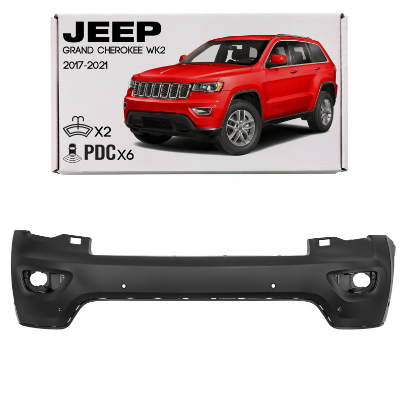 JEEP GRAND CHEROKEE IV WK2 2017-2021 DOPO IL SECONDO RESTYLING PARAURTI ANTERIORE SUPERIORE CON PDC 