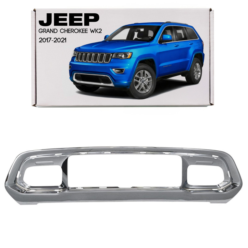 JEEP GRAND CHEROKEE IV WK2 2017-2021 DOPO IL SECONDO RESTYLING CROMATA RIVESTIMENTO GRIGLIE ANTERIOR