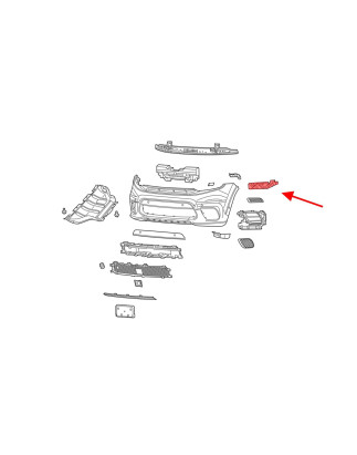 JEEP GRAND CHEROKEE IV WK2 2017-2021 SRT GUIDA ANTERIORE PARAURTI SINISTRO 68335646AB (Cod. AP-0ADF-