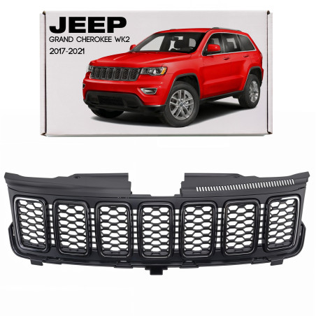 JEEP GRAND CHEROKEE IV WK2 2017-2021 DOPO IL SECONDO RESTYLING MASCHERINA ANTERIORE NERO 68258419AC 