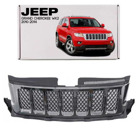 JEEP GRAND CHEROKEE IV WK2 2010-2014 PRE-RESTYLING MASCHERINA ANTERIORE CROMATO 57010708AE (Cod. AP-