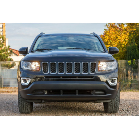 JEEP COMPASS E MK49 2011-2017 RESTYLING MASCHERINA RADIATORE MASCHERINA NERO OPACO 68109866AA (Cod. 
