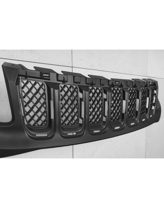 JEEP COMPASS E MK49 2011-2017 RESTYLING MASCHERINA RADIATORE MASCHERINA NERO OPACO 68109866AA (Cod. 