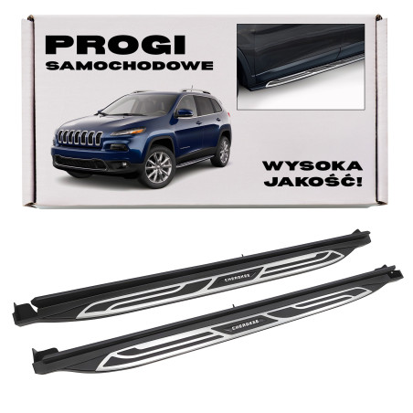 JEEP CHEROKEE V KL 2014-2018 PRE-RESTYLING PEDANE LATERALI SOTTOPORTA (Cod. AP-B127-99611_A4x4)