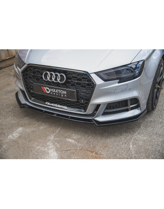 SPLITTER ANTERIORE V.3 Audi S3 / A3 S-Line 8V FL berlina (Cod. M-AU-S3-3F-FD3G)