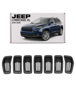JEEP CHEROKEE V KL 2014-2018 PRE-RESTYLING INSERTI MASCHERINA GRIGI 68303626AC (Cod. AP-8BC8-404BA_A