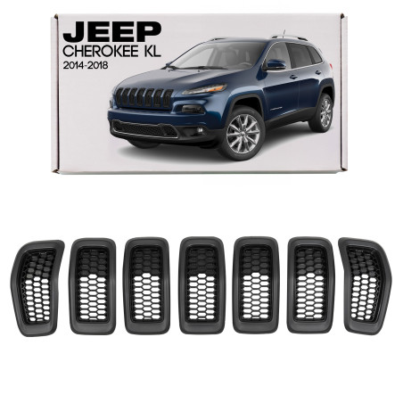 JEEP CHEROKEE V KL 2014-2018 PRE-RESTYLING INSERTI MASCHERINA GRIGI 68303626AC (Cod. AP-8BC8-404BA_A