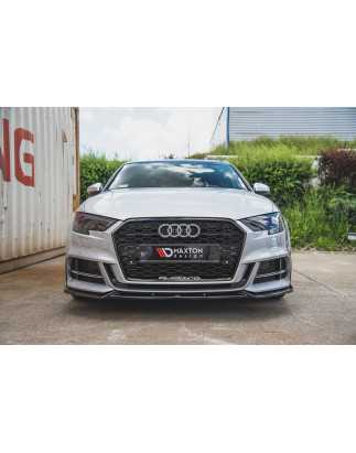 SPLITTER ANTERIORE V.3 Audi S3 / A3 S-Line 8V FL berlina (Cod. M-AU-S3-3F-FD3G)