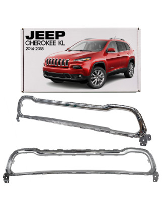 JEEP CHEROKEE V KL 2014-2018 PRE-RESTYLING CORNICE PARAURTI MASCHERINA INFERIORE CROMATO 68203230AB 