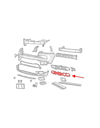 JEEP CHEROKEE V KL 2014-2018 PRE-RESTYLING MASCHERINA INFERIORE MASCHERINA RADIATORE PER RADAR 68203