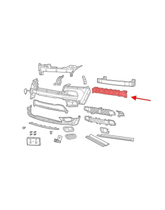 JEEP CHEROKEE V KL 2014-2018 PRE-RESTYLING ABSORBER ANTERIORE PARAURTI 68200495AB / 68200495AC (Cod.