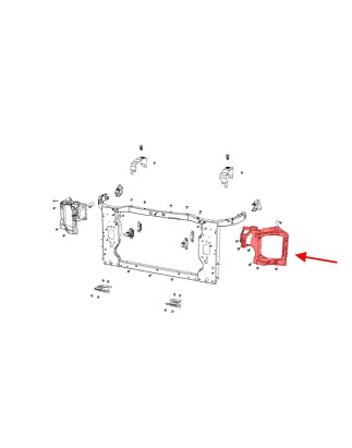 JEEP CHEROKEE V KL 2014-2018 PRE-RESTYLING SUPPORTO FARO SUPPORTO ANTERIORE FARI SINISTRO 68227484AA