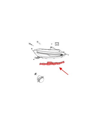 JEEP CHEROKEE V KL 2014-2018 PRE-RESTYLING SUPPORTO FARO DESTRO 68232448AA (Cod. AP-D561-4084A_A4x4)