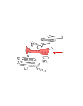 JEEP CHEROKEE KL 2018-2023 RESTYLING PARAURTI ANTERIORE CON PDC 68406528AC (Cod. AP-727E-43481_A4x4)