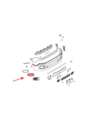 JEEP RENEGADE E BU 2015-2018 PRE-RESTYLING CORNICE ANTERIORE FARI FENDINEBBIA DESTRA 5XB28XS9AA (Cod
