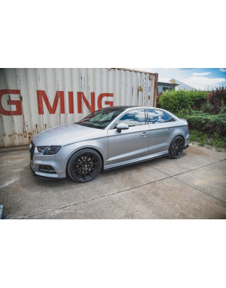 Diffusori minigonne V.2 Audi S3 / A3 S-Line berlina 8V Facelift (Cod. M-AU-S3-3F-S-SD2G)