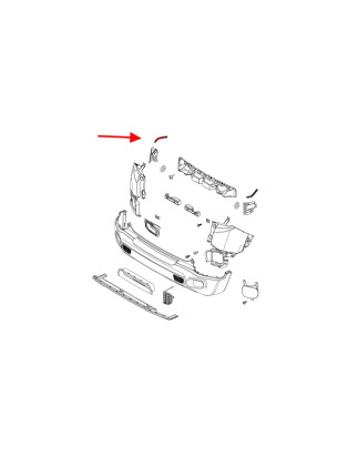 JEEP RENEGADE E BU 2015+ GUIDA POSTERIORE PARAURTI SINISTRO 68255520AA (Cod. AP-B41E-947C3_A4x4)