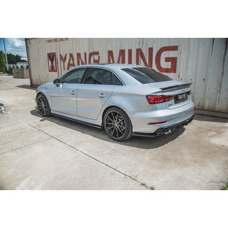 Diffusori minigonne V.2 Audi S3 / A3 S-Line berlina 8V Facelift (Cod. M-AU-S3-3F-S-SD2G)