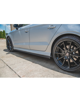 Diffusori minigonne V.2 Audi S3 / A3 S-Line berlina 8V Facelift (Cod. M-AU-S3-3F-S-SD2G)
