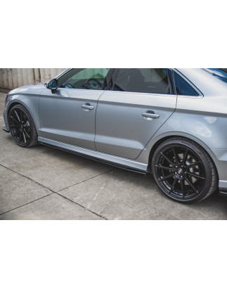 Diffusori minigonne V.2 Audi S3 / A3 S-Line berlina 8V Facelift (Cod. M-AU-S3-3F-S-SD2G)