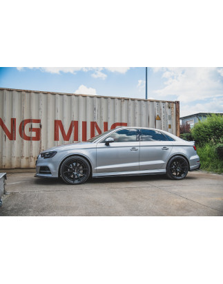 Diffusori minigonne V.2 Audi S3 / A3 S-Line berlina 8V Facelift (Cod. M-AU-S3-3F-S-SD2G)