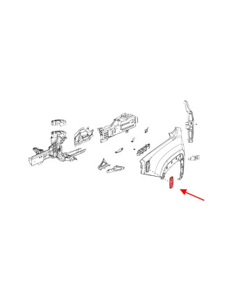 JEEP RENEGADE E BU 2015+ CATARIFRANGENTE LATERALE ANTERIORE SINISTRO SCURO 53390026 (Cod. AP-A65A-50