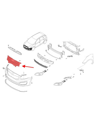 KIA CEED II JD 2015-2018 RESTYLING MASCHERINA MASCHERINA RADIATORE 86350A2600 (Cod. AP-9EBF-9528A_A4