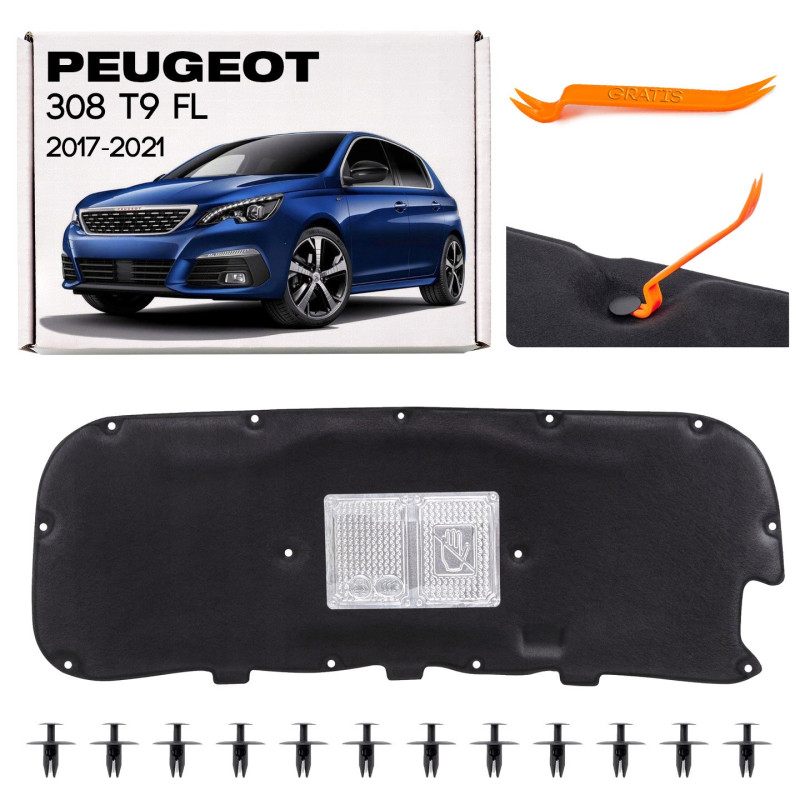 PEUGEOT 308 II T9 FL 2017-2021 PANNELLO FONOASSORBENTE COFANO 9818410380 (Cod. AP-2520-1554C_A4x4)