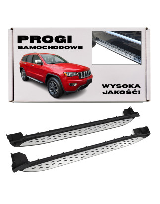 JEEP GRAND CHEROKEE IV WK2 2014-2021 RESTYLING PEDANE LATERALI SOTTOPORTA (Cod. AP-D984-6258F_A4x4)
