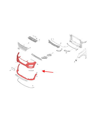 HYUNDAI TUCSON III TL 2018-2020 RESTYLING PARAURTI ANTERIORE 86511D3500 / 86512D7100 (Cod. AP-56171_