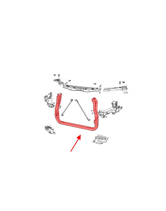 JEEP GRAND CHEROKEE IV WK2 2010-2021 CALANDRA FRONTALE RINFORZO FRONTALE INFERIORE + CLIP 5156113AA 