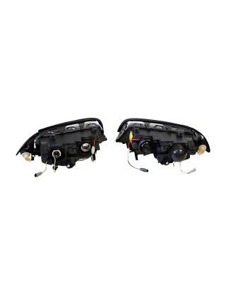Fari Anteriori Angel Eyes BMW E46 '98 2P. Black (Cod. E-FAB0028)