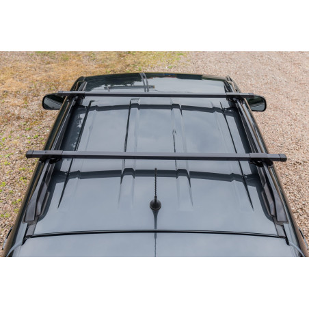 VOLKSWAGEN TIGUAN II AD1 2016+ PORTAPACCHI TETTO TRAVERSE BASE 130 CM NERI IN ACCIAIO (Cod. AP-56706