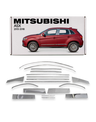 MITSUBISHI ASX 2013-2018 MODANATURE FINESTRINI LUCIDATA ACCIAIO (Cod. AP-5074-245DC_A4x4)