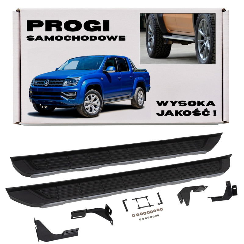 VOLKSWAGEN AMAROK E 2009-2020 PEDANE LATERALI SOTTOPORTA (Cod. AP-6ED4-948AA_A4x4)