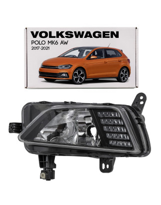 VOLKSWAGEN POLO MK6 VI AW 2017-2021 PRE-RESTYLING FENDINEBBIA + FARO DRL LED PER DIURNE SINISTRA 2G0