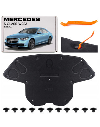 MERCEDES S-CLASS W223 2020+ PANNELLO FONOASSORBENTE COFANO KIT CON CLIP A2236820802 (Cod. AP-8A50-34