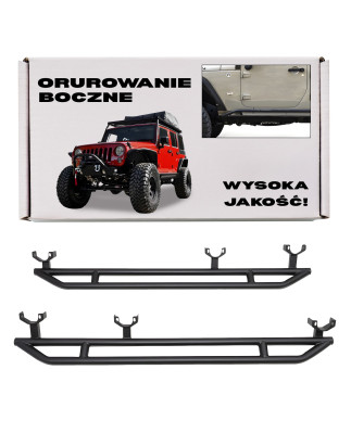 JEEP WRANGLER JK 2007-2018 4 PORTE ROLL BAR LATERALI SLIDER (Cod. AP-7E09-224C3_A4x4)