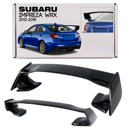 SUBARU IMPREZA WRX 2012-2018 SPOILER POSTERIORE STILE STI NERO VERNICIATO PIANO BLACK (Cod. AP-B470-