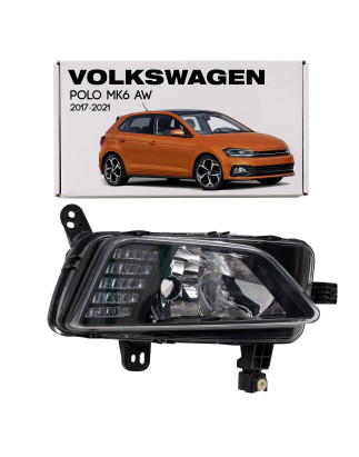 VOLKSWAGEN POLO MK6 VI AW 2017-2021 PRE-RESTYLING FENDINEBBIA + FARO DRL LED PER DIURNE DESTRA 2G094