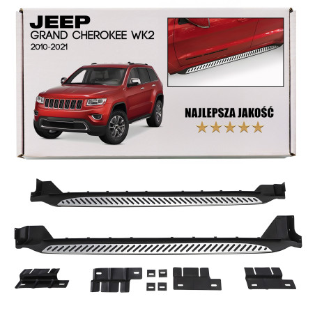 JEEP GRAND CHEROKEE IV WK2 2010-2021 PEDANE LATERALI SOTTOPORTA (Cod. AP-F63E-641E0_A4x4)