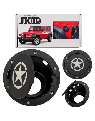 JEEP WRANGLER JK 2007-2018 SPORTELLINO BOCCHETTONE CARBURANTE ARMY (Cod. AP-9C32-34894_A4x4)