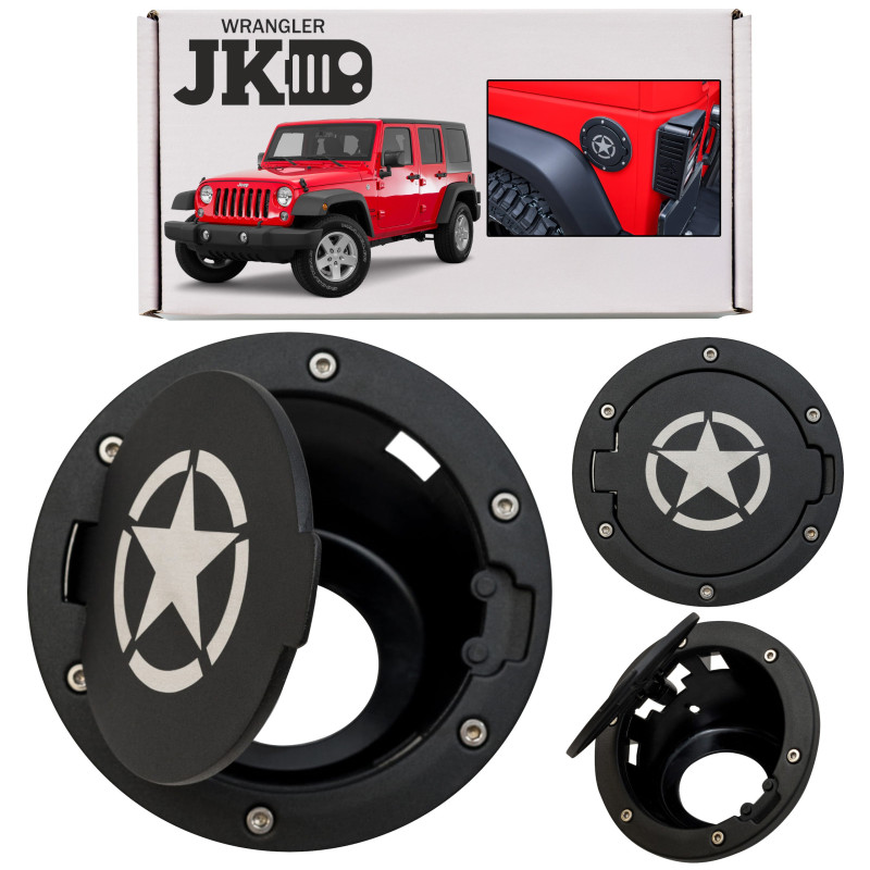JEEP WRANGLER JK 2007-2018 SPORTELLINO BOCCHETTONE CARBURANTE ARMY (Cod. AP-9C32-34894_A4x4)