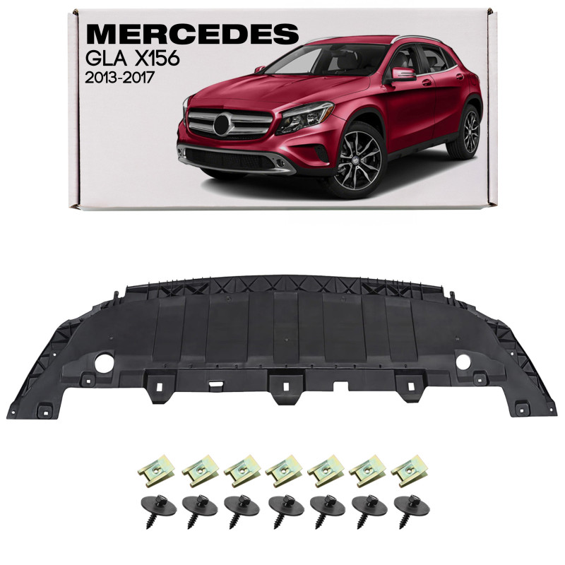 MERCEDES GLA X156 2013-2017 PRE-RESTYLING PROTEZIONE PARAURTI ANTERIORE CON KIT VITI A1568850036 (Co