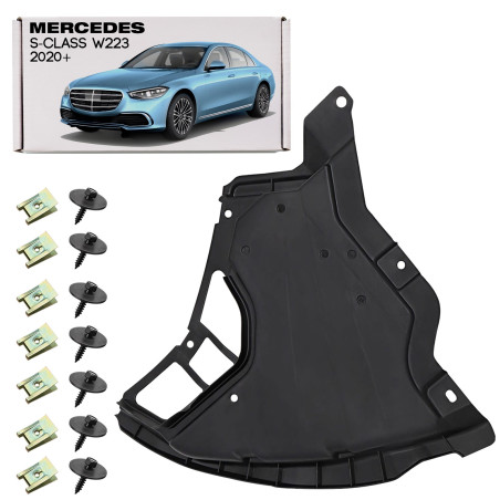 MERCEDES S-CLASS W223 2020+ PROTEZIONE INFERIORE PASSARUOTA ANTERIORE SINISTRO CON KIT VITI A2235200